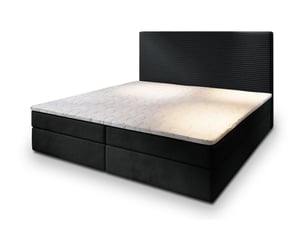 Lit avec rangement 140x200 cm <strong>MASSENO</strong>  <strong></strong> coloris noir