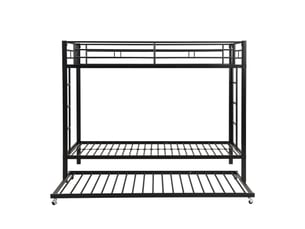 Lit superposé 90x200 cm <strong>ZOVIRA</strong> <strong></strong> coloris noir