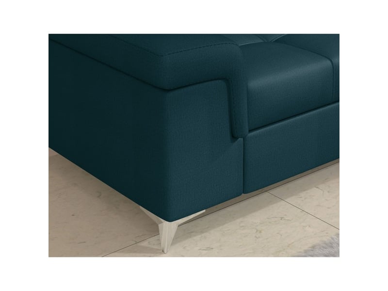 Canapé d'angle convertible palazzo 4 places bleu foncé – angle gauche avec 1 coussin  - Conforama D