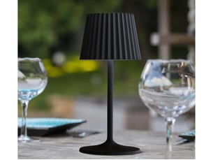 Lampe de table sans fil abby black - 190 lumens - ø 10 x h 38 cm - lumisky