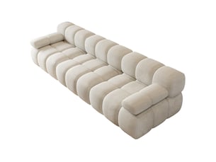 Canapé droit compressé fixe <strong>MODFU</strong> <strong></strong> 3 places Tissu blanc