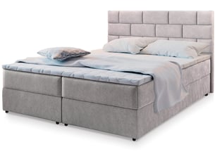 Lit avec rangement 180x200 cm <strong>MASSENO</strong> <strong></strong> coloris beige