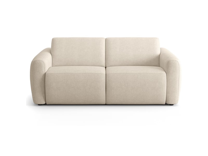  Canapé droit convertible 3 places en tissu chenille beige - ouverture express - suzie Suzie - Conforama A