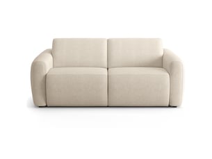 Canapé droit convertible HOMIFAB Suzie 3 places Tissu beige