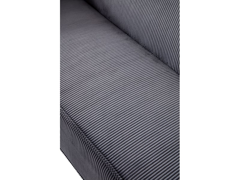  Canapé deux places à assise profonde, velours côtelé, sans pieds, ne nécessite aucun assemblage, facile à déplacer, gris  - Conforama R