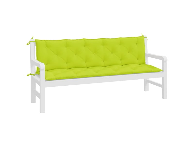  Lot de 2 coussins de banc de jardin, coussins d'assise vert vif tissu oxford cf58711  - Conforama D