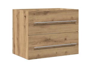 Armoire lavabo de salle de bain, cabinet de salle de bain chêne artisanal bois ingénierie cf65609