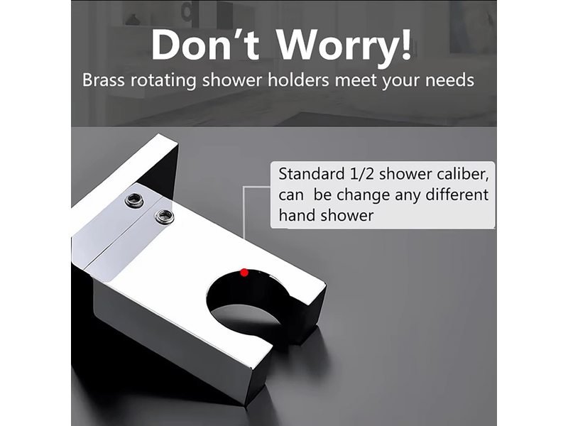  Support de pommeau de douche mural réglable multicolore - compatible avec tous les espaces - composants universels chromés  - Conforama D