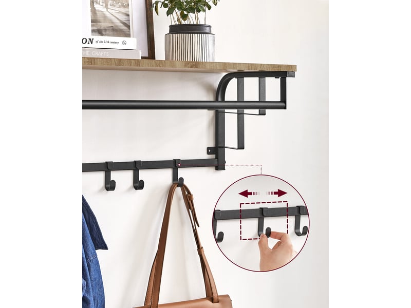 Family étagère murale avec crochets - sonoma  - Conforama D