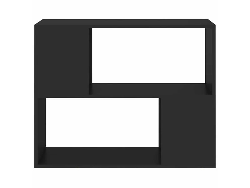  Meuble tv - banc tv - meuble de rangement noir 80x24x63 cm bois d'ingénierie  - Conforama E