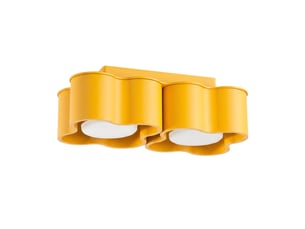Plafonnier ovio 2 jaune gx53 aluminium moderne 8x24.5x12cm