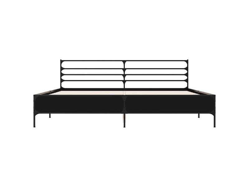  Lit double- lit adulte -  cadre de lit sans matelas noir 200x200 cm  - Conforama C