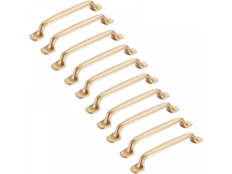 Paquet de 10 poignées dorées pour armoires de cuisine de 128 mm - Conforama E
