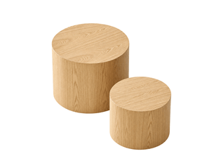 Table basse rond(e) coloris naturel HAUSS SPOLE  - 48 cmx38 cm