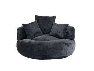 Fauteuil pouf 108x108x52 cm noir