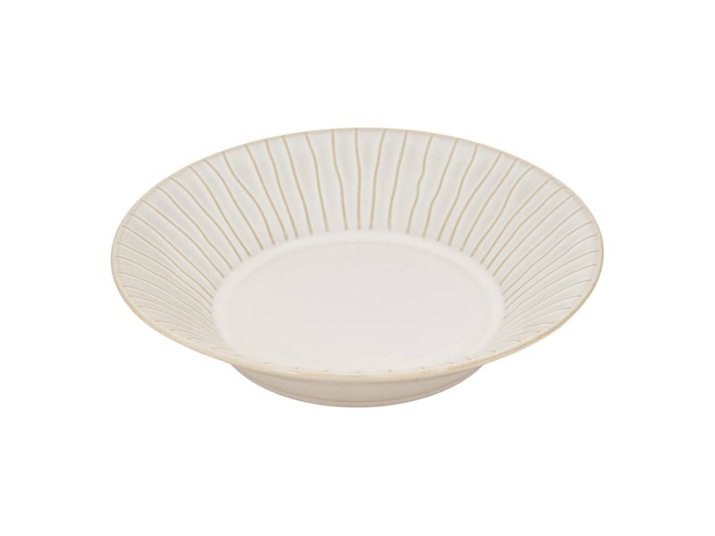  Lot de 6 assiette creuse à bord rayé camille d.20cm blanc CAMILLE - Conforama C