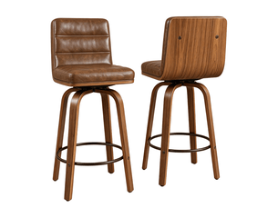 tabouret de bar  OKWISH  - marron hauteur d'assise 66 cm vendu Par paire