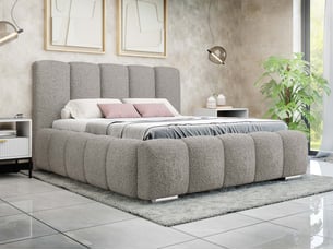 Lit 2 places 180x200 cm <strong></strong>  <strong></strong> coloris gris