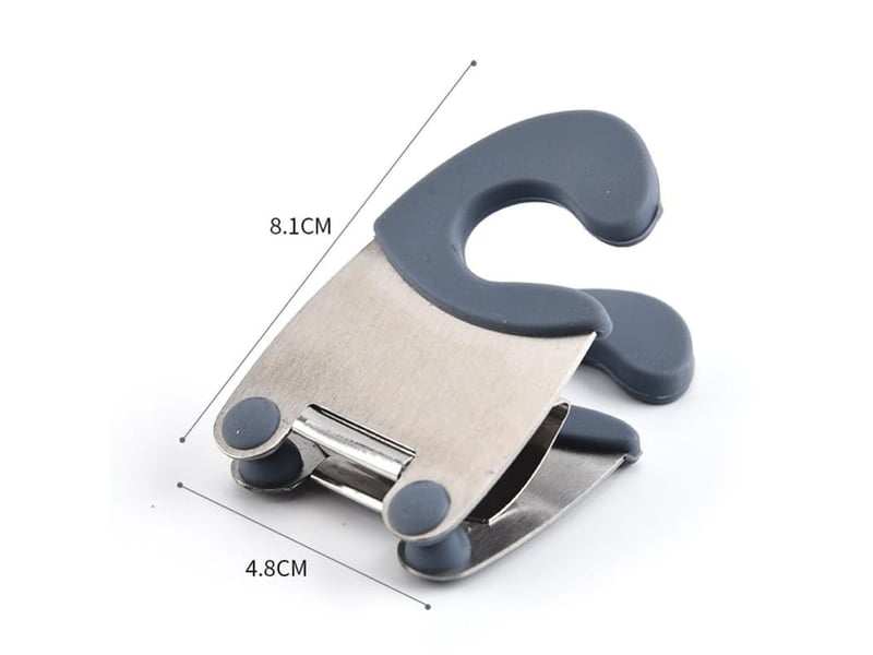  5 pièces porte-cuillère - anti-brûlure en silicone poignée pot clip de fixation - pour cuillère, ustensiles de cuisine bol clip - gris + rouge + noir - multicolour  - Conforama B
