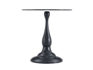 Table d’appoint ronde moderne, plateau en verre trempé, base stable, compacte pour salon et chambre