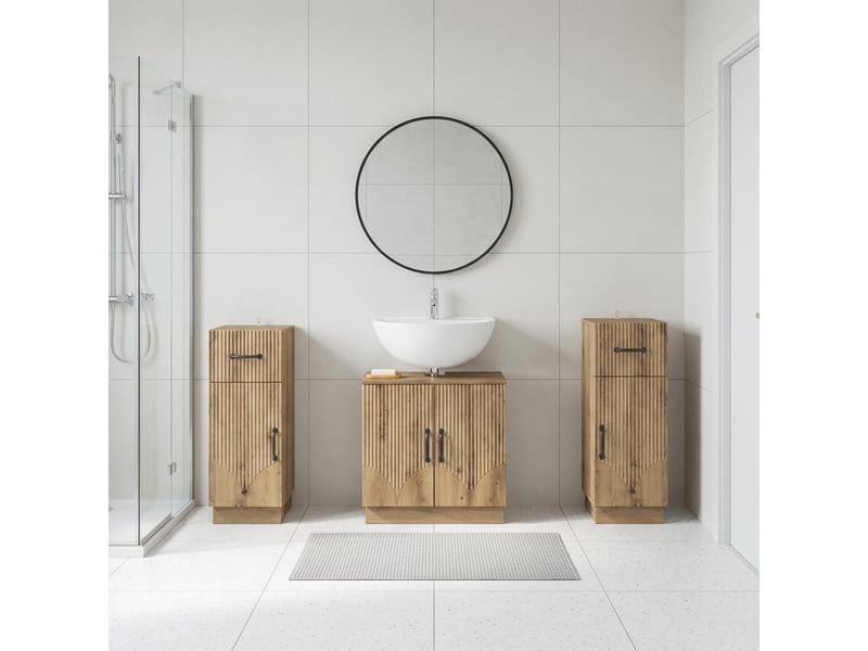  Ensemble de meuble de salle de bain 3 pièces hoorn cf63467  - Conforama B