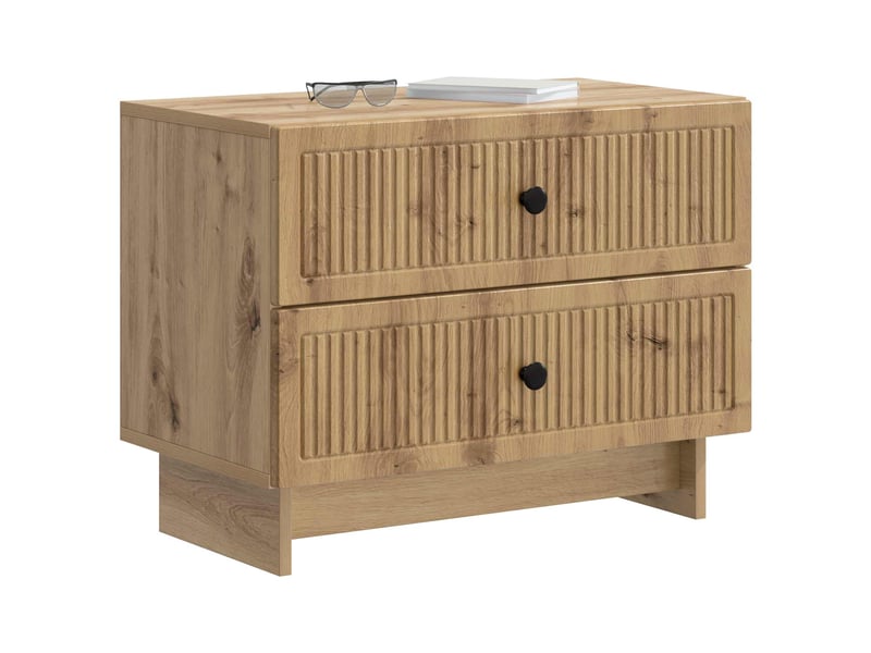 Table de chevet - cabinet de chevet - table de nuit chêne artisanal 62 x 34,5 x 47,5 cm - Conforama B