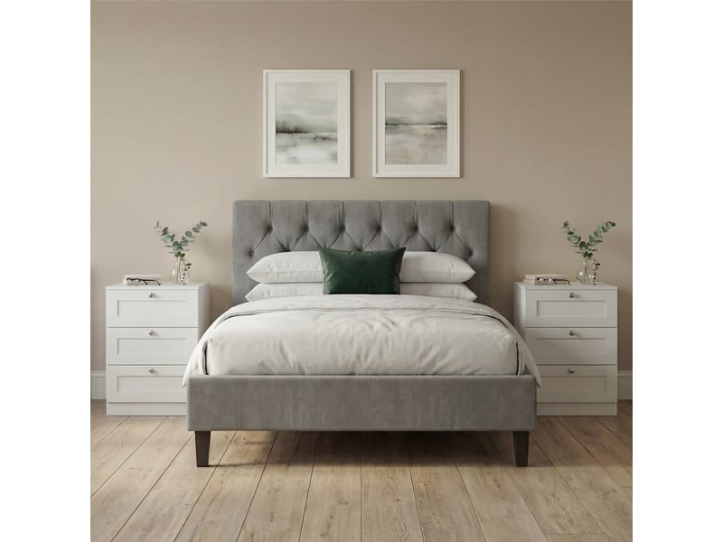  Table de chevet altino 3 tiroirs, commode de nuit, chambre, set de 2, 62x40x36cm, blanc 3332178 - Conforama C