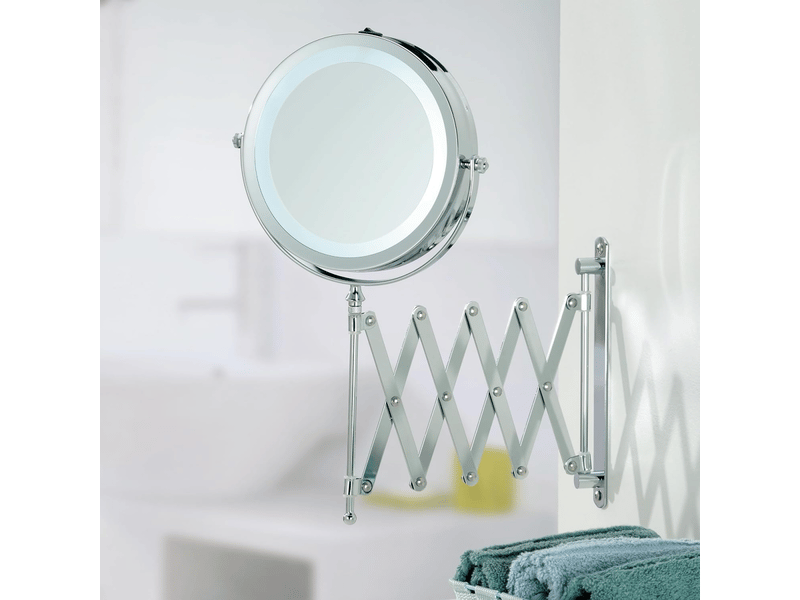  Miroir cosmétique mural, grossissant 5x,  gris  - Conforama D