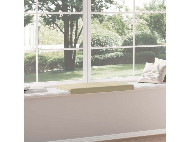 Coussin de banc, coussin d'assise, coussin de canapé simili cuir crème profondeur 35 cm cf52909 - Conforama D