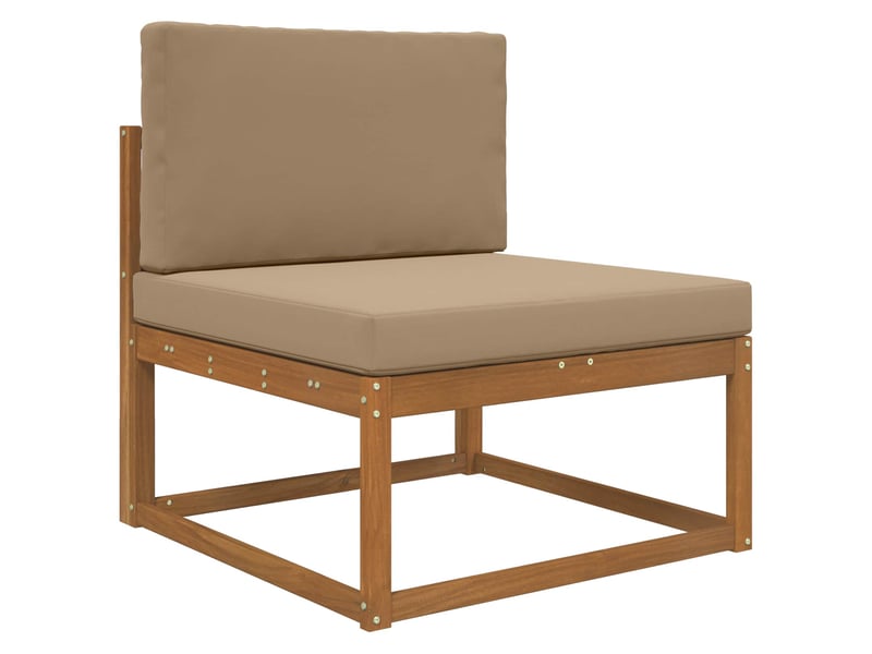  Coussin de canapé d'extérieur, coussin de chaise polyester taupe 80 x 80 cm cf54167  - Conforama C