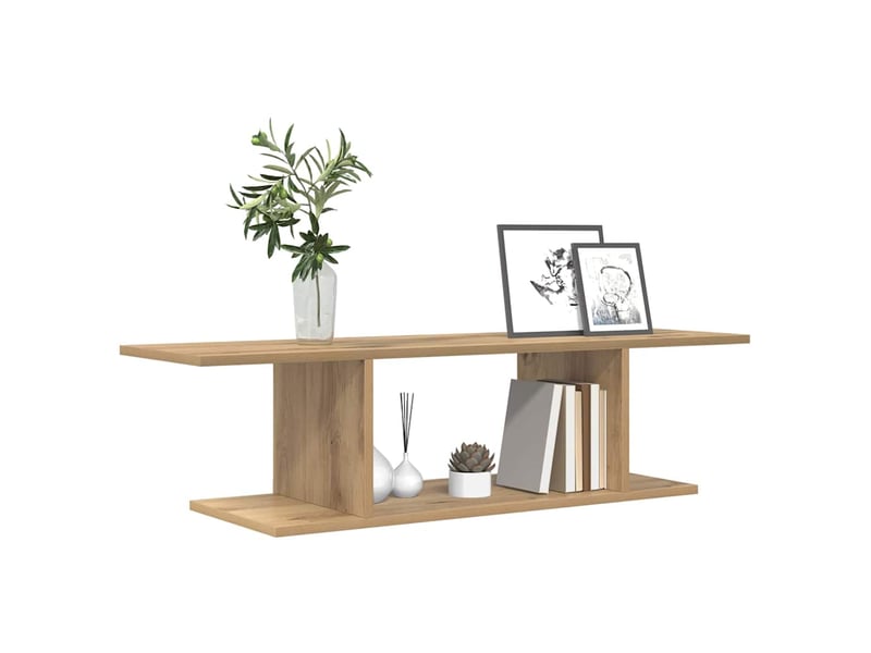  Ensemble meuble tv - banc tv - meuble de rangement 103 x 30 x 26,5 cm marron bois d'ingénierie  - Conforama C
