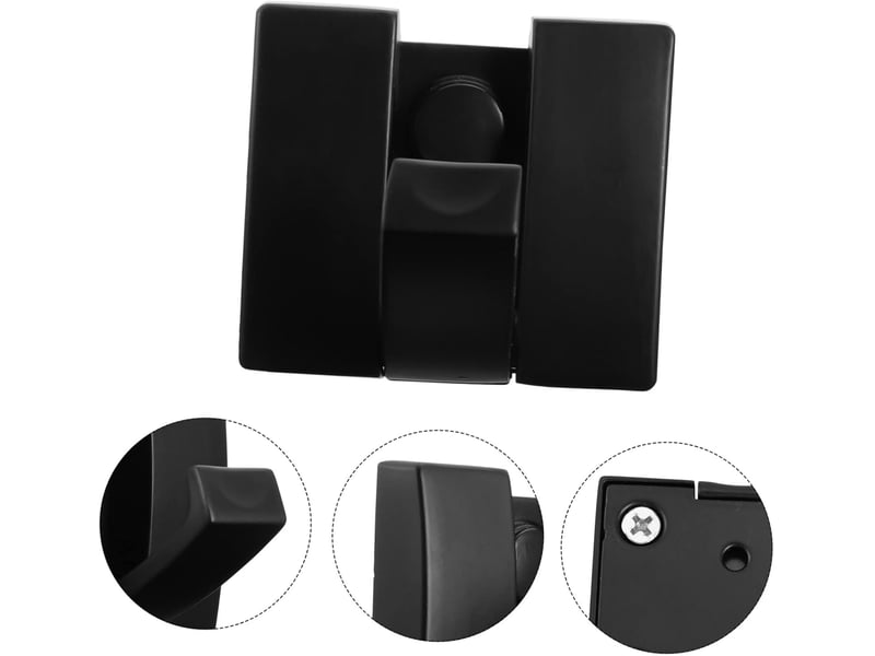 Lot de 2 cintres muraux pliables, crochets rabattables modernes pour manteaux et vêtements, gain de place pour chambre, cuisine et salle de bain, noir - Conforama E