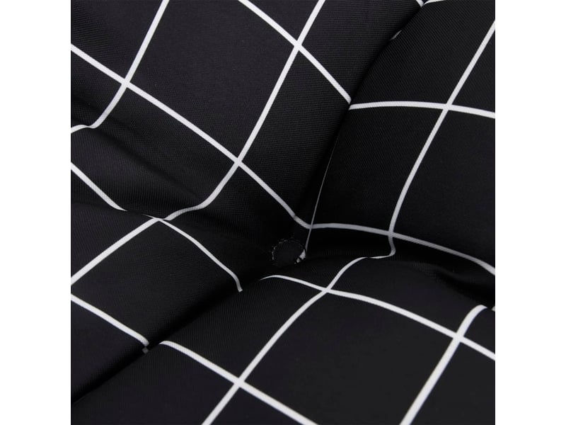  Coussin de banc de jardin, coussin d'assise carreaux noir 120x50x7 cm tissu cf52707  - Conforama E