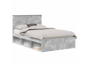 Lit 2 places 120x190cm coloris gris