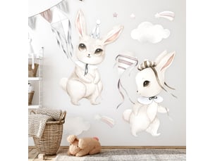 Sticker mural - le pays des lapins130x186 cm