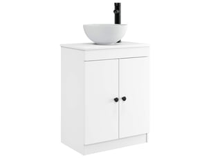 Meuble de salle de bain avec évier blanc 54x35x83 cm shl977