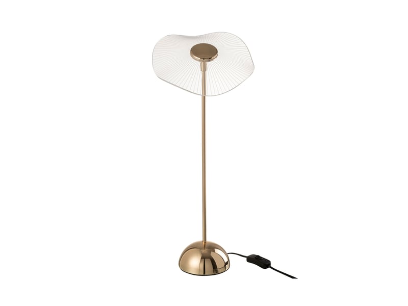  Lampe à poser fleur 23,5x23,5x50 cm en plastique et métal doré  - Conforama E