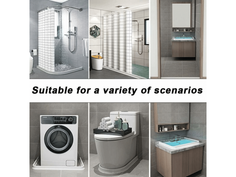  Seuil de douche rabattable de 100 cm, paroi de douche et séparation sèche et humide de la baignoire  - Conforama C