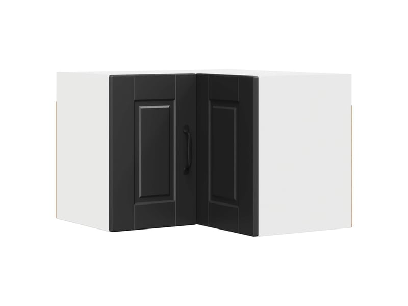  Meuble mural de cuisine, armoire d'angle cuisine porto noir 57x57x40cm  - Conforama A