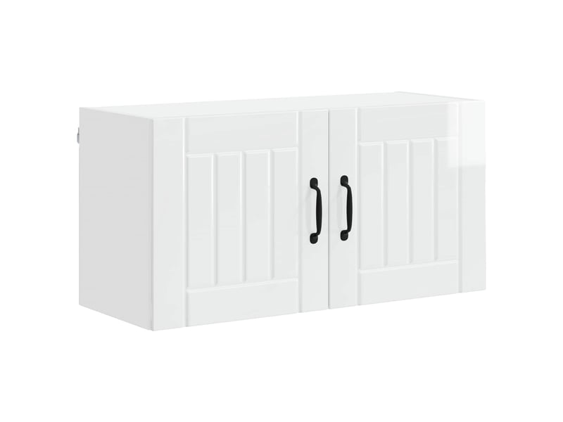  Meuble mural de cuisine, armoire de cuisine blanc brillant 80x31x40cm shl8910  - Conforama A