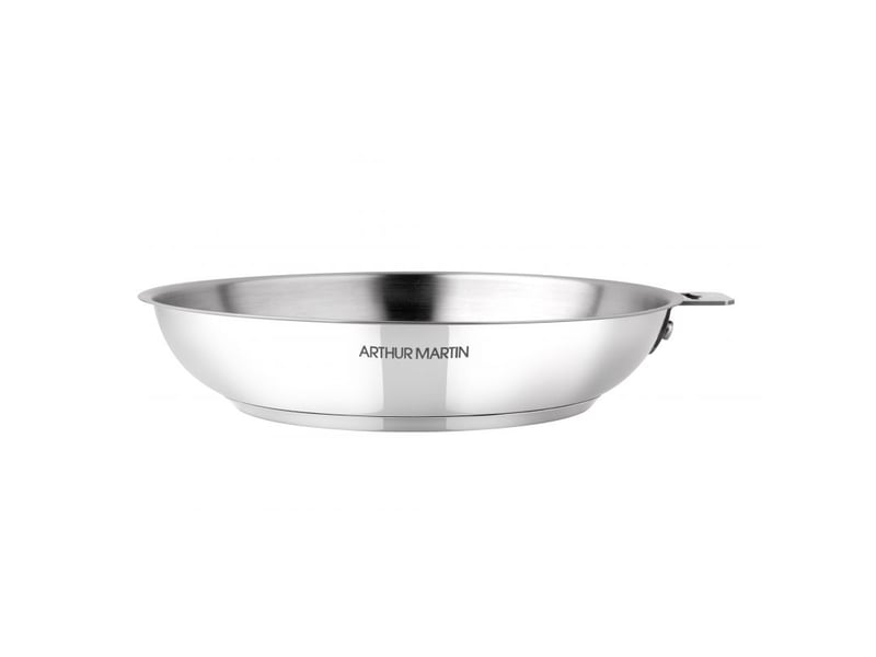  Set 3 poêles 20-24-28cm avec poignée tous feux dont induction acier inoxydable arthur martin am9360  - Conforama C