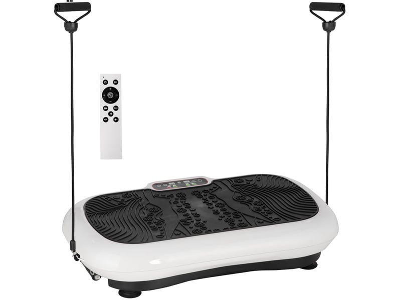  Plateforme vibrante 73x40x13 cm 99 niveaux 2 bandes de fitness abs blanc  - Conforama A