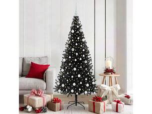 Sapin de noël - arbre de noël noir 180 cm pvc