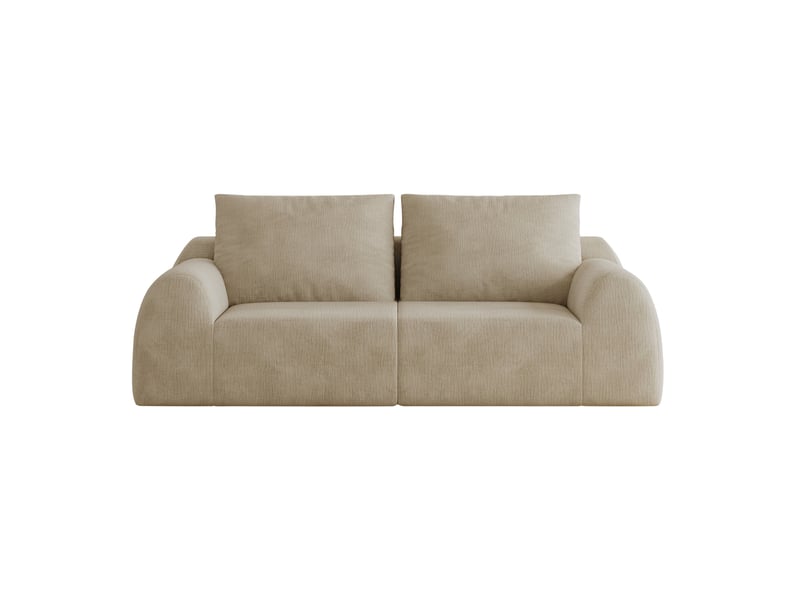  Canapé 2 places compressé 190x95x85 cm, revêtement en chenille, kaki  - Conforama A