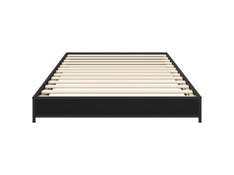  Lit simple- lit adulte -  cadre de lit chêne noir 80 x 200 cm bois d'ingénierie  - Conforama C