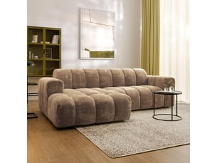 Canapé d'angle gauche fixe MASSENO 3 places Tissu LUMO 30
