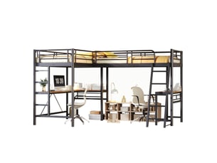 Lit superposé 90x200 cm <strong>MODENUIT </strong>  <strong></strong> coloris noir