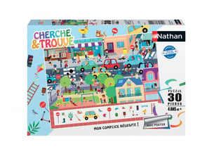 Nathan puzzle cherche et trouve 30 pieces en ville