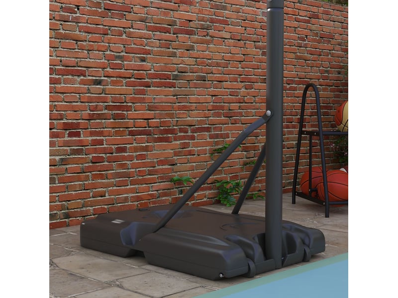  Panier de basket 90x60x370 cm réglable métal noir  - Conforama D