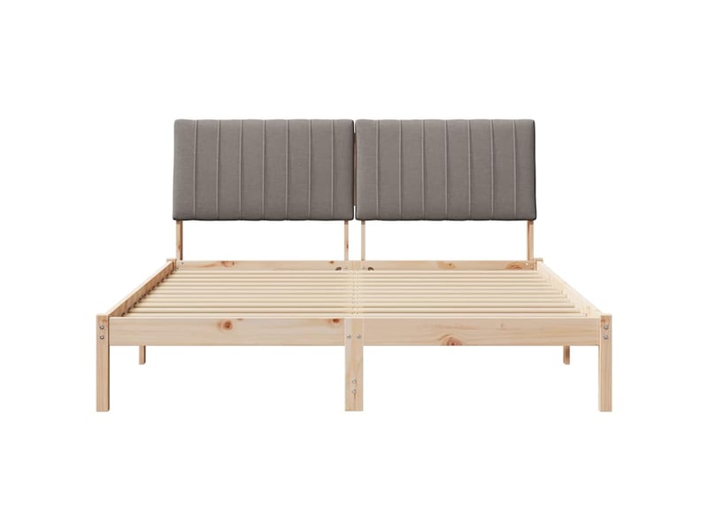  Lit double- lit adulte -  cadre de lit avec tête de lit marron 160 x 200 cm pin massif  - Conforama D